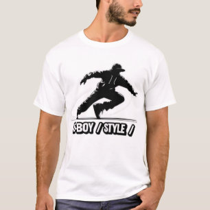 Camiseta Estilo B-Boy - Retro Breakdance Silhouette Streetw
