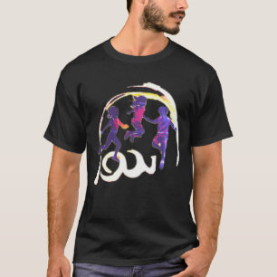 Camiseta estilo baile de tres amigos"