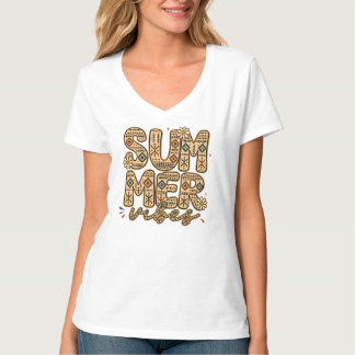 Camiseta Estilo Boho Amazigh Verano Flores Patrón