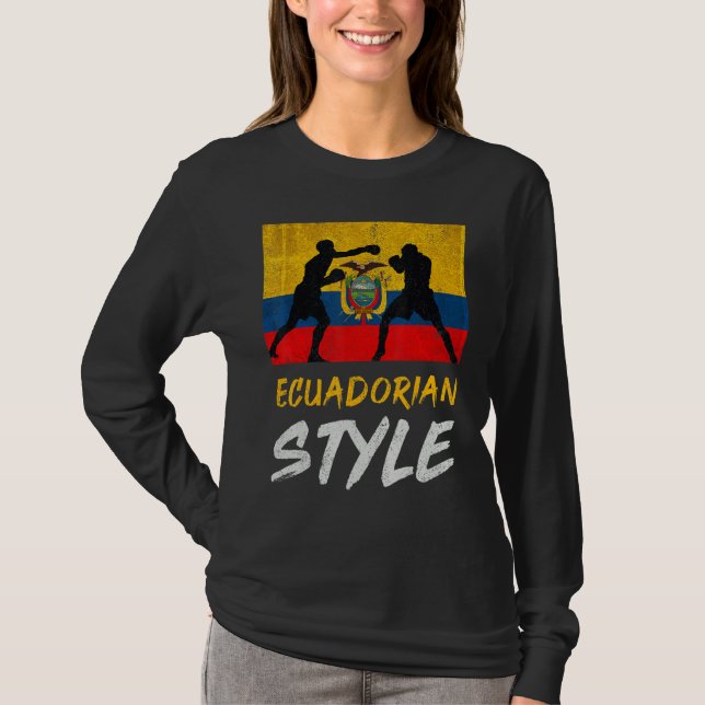 Camiseta Estilo boxeo ecuatoriano Boxeo orgullo masculino B (Anverso)