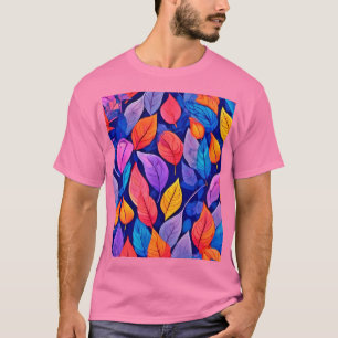 Camiseta Estilo burdel: Vibrantes patrones de hojas