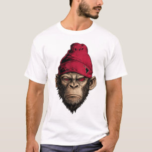 Camiseta Estilo callejero del mono enfadado – Simio rebelde