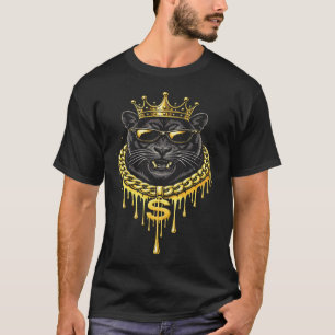 Camiseta Estilo Callejero Pantera Rey del Drip