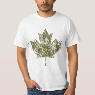 Camiseta Estilo canadiense CANADÁ del Grunge de la hoja de