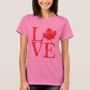 Camiseta Estilo canadiense CANADÁ del Grunge del AMOR de l