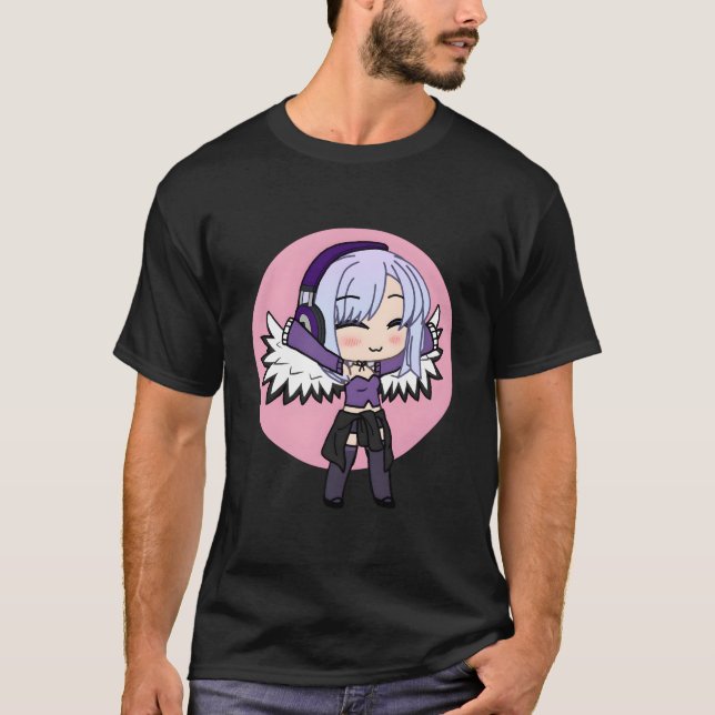 Camiseta Estilo Chibi Kawaii Anime Con Alas (Anverso)