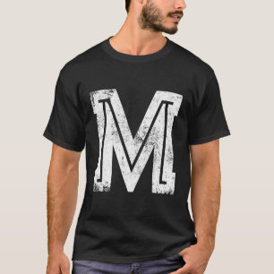 Camiseta Estilo Colegiado Vintage Letra de escuela antigua