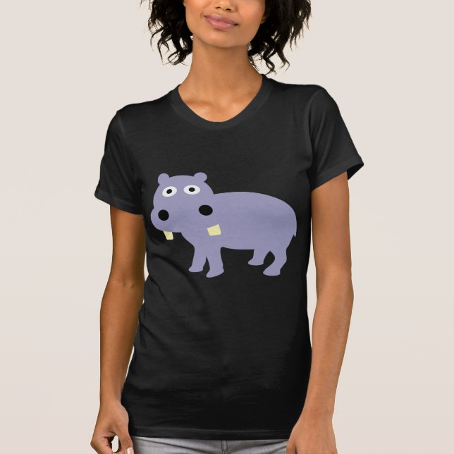 Camiseta Estilo cómico del hipopótamo lindo - hippopotamus (Anverso)