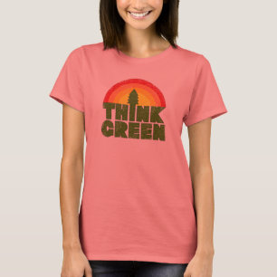 Camiseta estilo cosecha verde