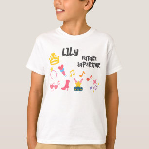 Camiseta Estilo Crayon editable - Estrella pop Diva Nacimie