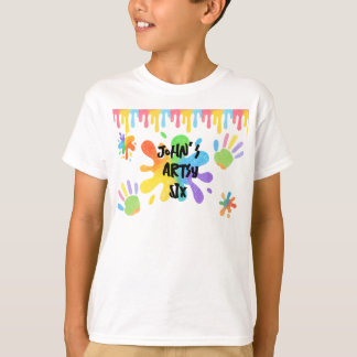 Camiseta Estilo Crayon editable - Pintura artística y pieza