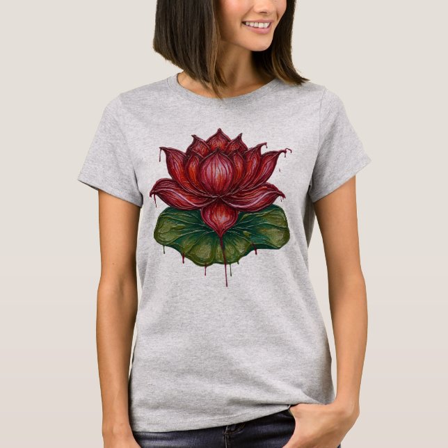 Camiseta Estilo Crayon Lotus Flower Women's (Anverso)