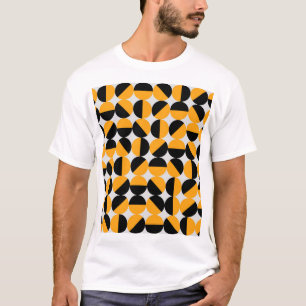 Camiseta Estilo de 70 años, medias círculos geométricos.