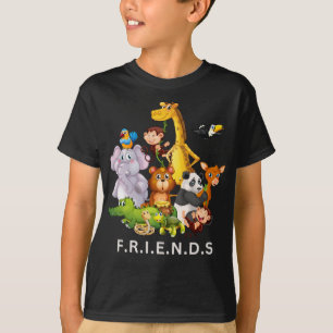 Camiseta Estilo de amistad zoológico de animales