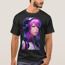 Camiseta Estilo de anime Cyborg femenino