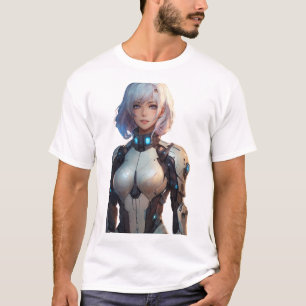 Camiseta Estilo de anime Cyborg femenino