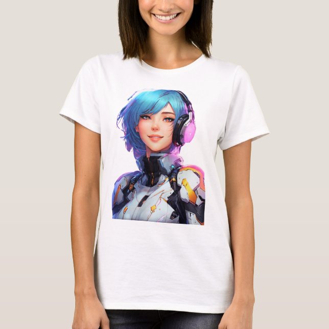 Camiseta Estilo de anime Cyborg femenino (Anverso)