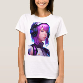Camiseta Estilo de anime Cyborg femenino