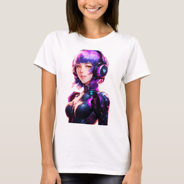 Camiseta Estilo de anime Cyborg femenino (Anverso)