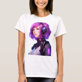 Camiseta Estilo de anime Cyborg femenino