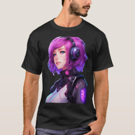 Camiseta Estilo de anime Cyborg femenino