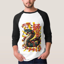Camiseta Estilo de anime de serpiente de madera verde - Año