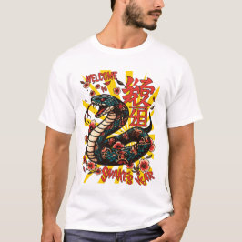Camiseta Estilo de anime de serpiente de madera verde - Año