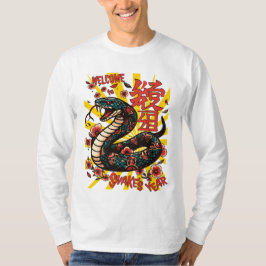 Camiseta Estilo de anime de serpiente de madera verde - Año