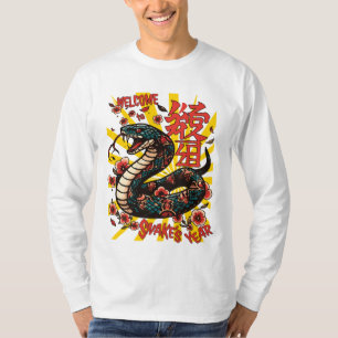 Camiseta Estilo de anime de serpiente de madera verde - Año