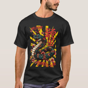 Camiseta Estilo de anime de serpiente de madera verde - Año