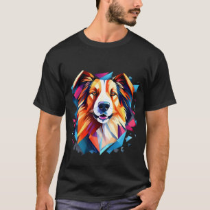 Camiseta Estilo de arte de cubismo de perro
