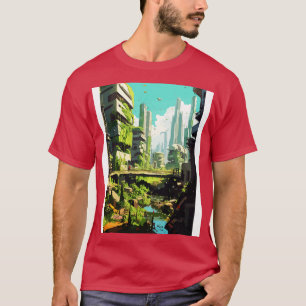Camiseta Estilo de arte de la ciudad antigua