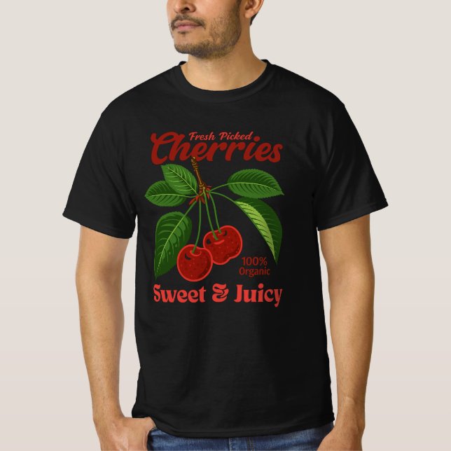 Camiseta Estilo de arte gráfico comercial de frutas de cere (Anverso)