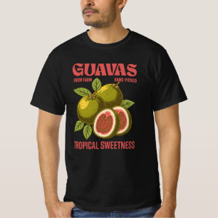 Camiseta Estilo de arte gráfico comercial de frutas de Guav