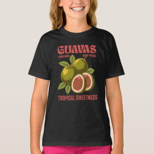 Camiseta Estilo de arte gráfico comercial de frutas de Guav
