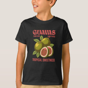 Camiseta Estilo de arte gráfico comercial de frutas de Guav