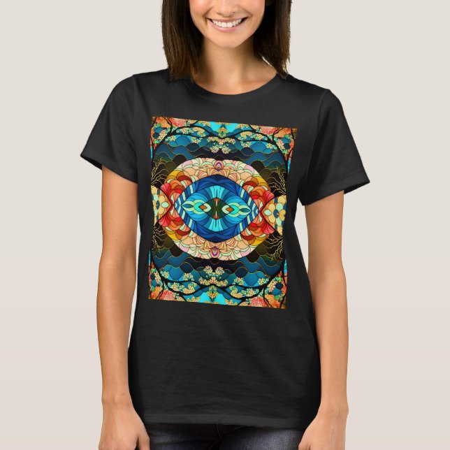 CAMISETA ESTILO DE ARTE JAPONÉS BOSQUE SIMÉTRICO (Anverso)