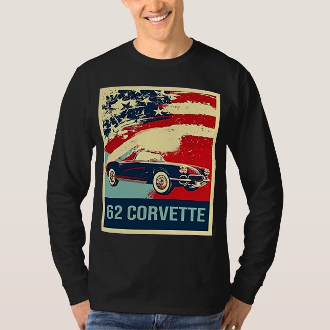 Camiseta Estilo de arte pop Corvette C1 de 1962  (Anverso)