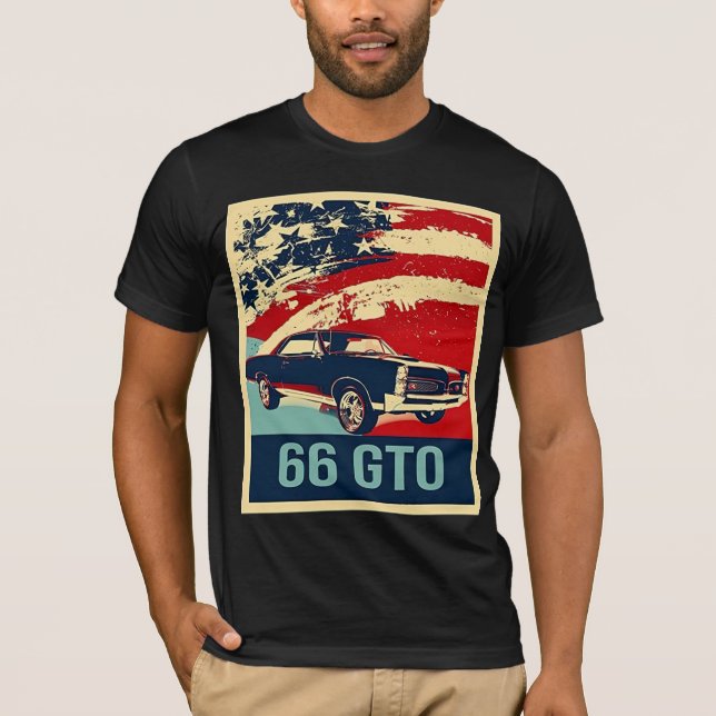 Camiseta Estilo de arte pop de GTO pontíaco de 1966 (Anverso)