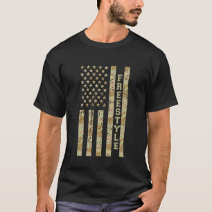 Camiseta Estilo de baile de música Freestyle Camuflaje del 