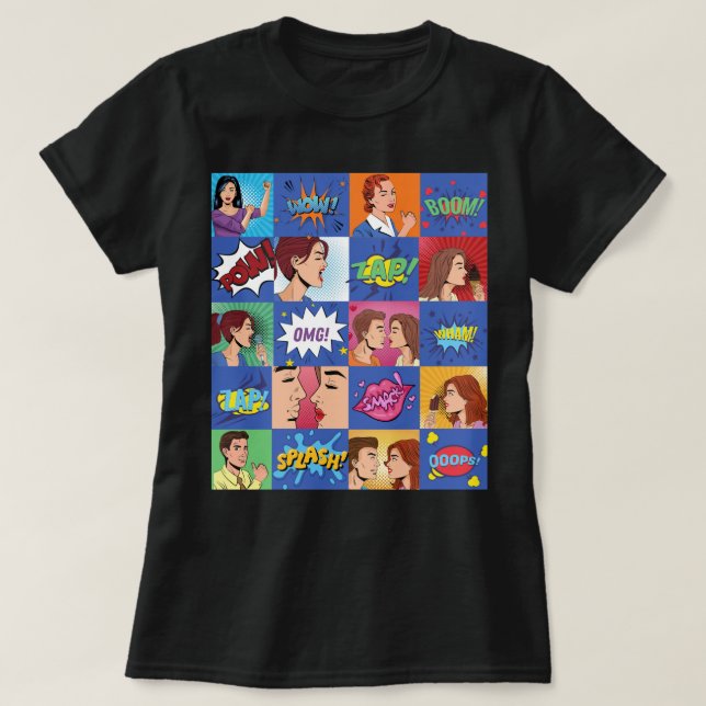 Camiseta Estilo de banda de cómics retro (Diseño del anverso)