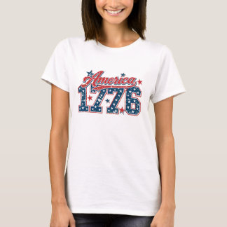 Camiseta Estilo de bandera estadounidense 1776 de América c