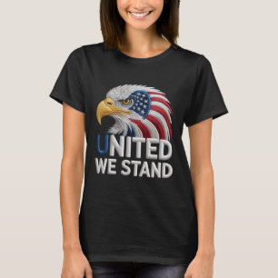 Camiseta Estilo de Bordado Águila Americana Patriótica Patr