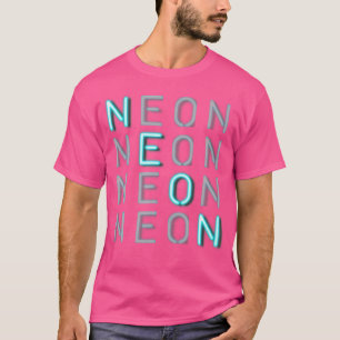 Camiseta Estilo De Borde De Luz De Neón - Dejar Brillar En 