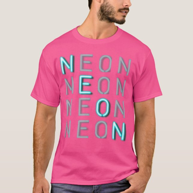 Camiseta Estilo De Borde De Luz De Neón - Dejar Brillar En  (Anverso)
