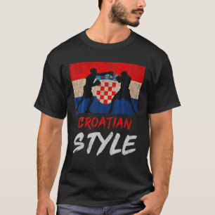 Camiseta Estilo de boxeo croata Croacia Regalo de orgullo m