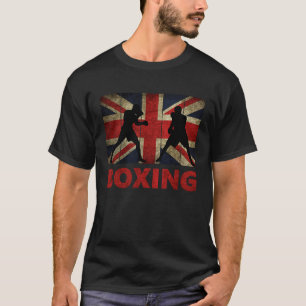 Camiseta Estilo de boxeo de la bandera británica vintage pa