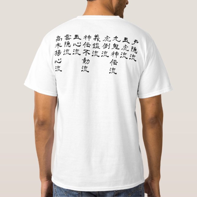 Camiseta Estilo de Bujinkan Ryuuha (Reverso)