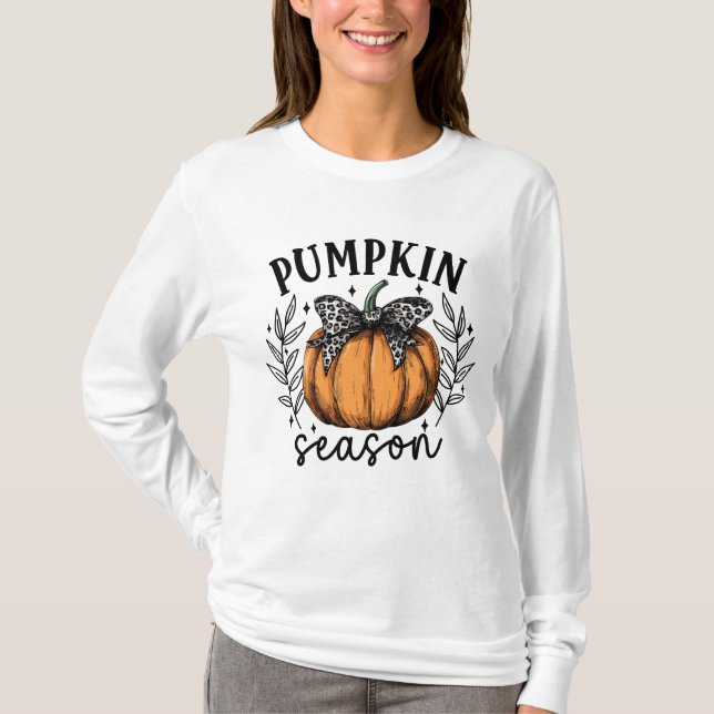 Camiseta Estilo de caída de la estación de calabaza rusa (Anverso)