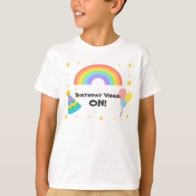 Camiseta Estilo de cañón editable - Celebración del arco ir (Anverso)